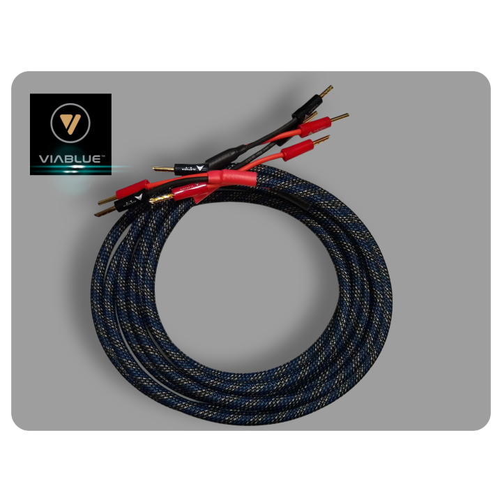 Cable VIABLUE SC-2 terminado en México por Aletheia AV empleando conectores Banana HLB