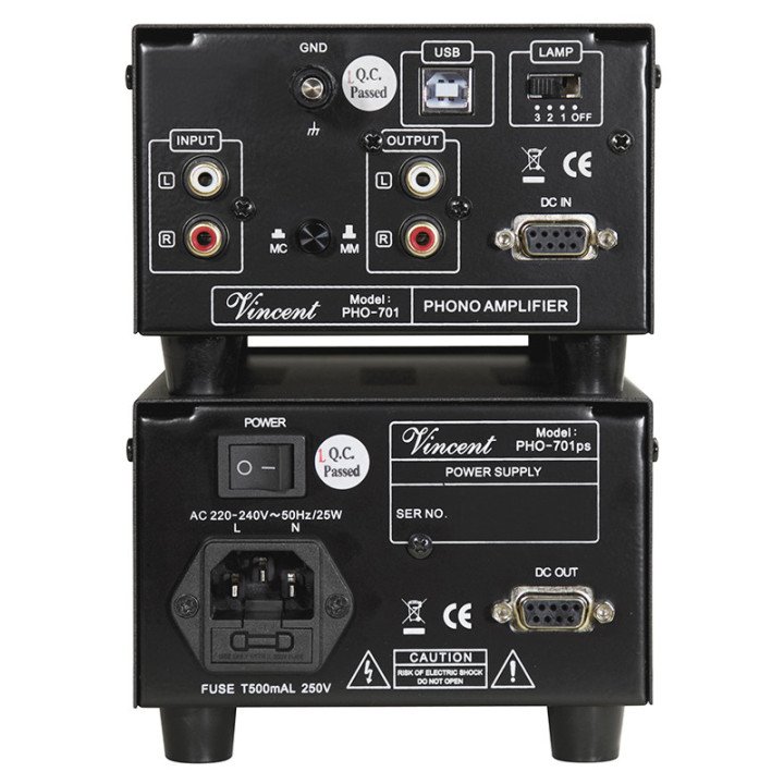 Vincent PHO-701 preamplificador fono MM y MC con salida de bulbo